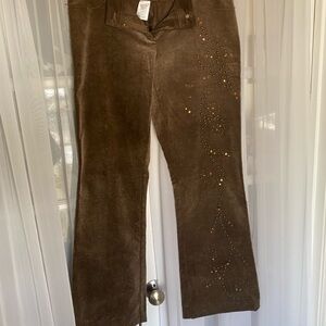 Cache Brown Embellished Women's Pants NWT Size: 8